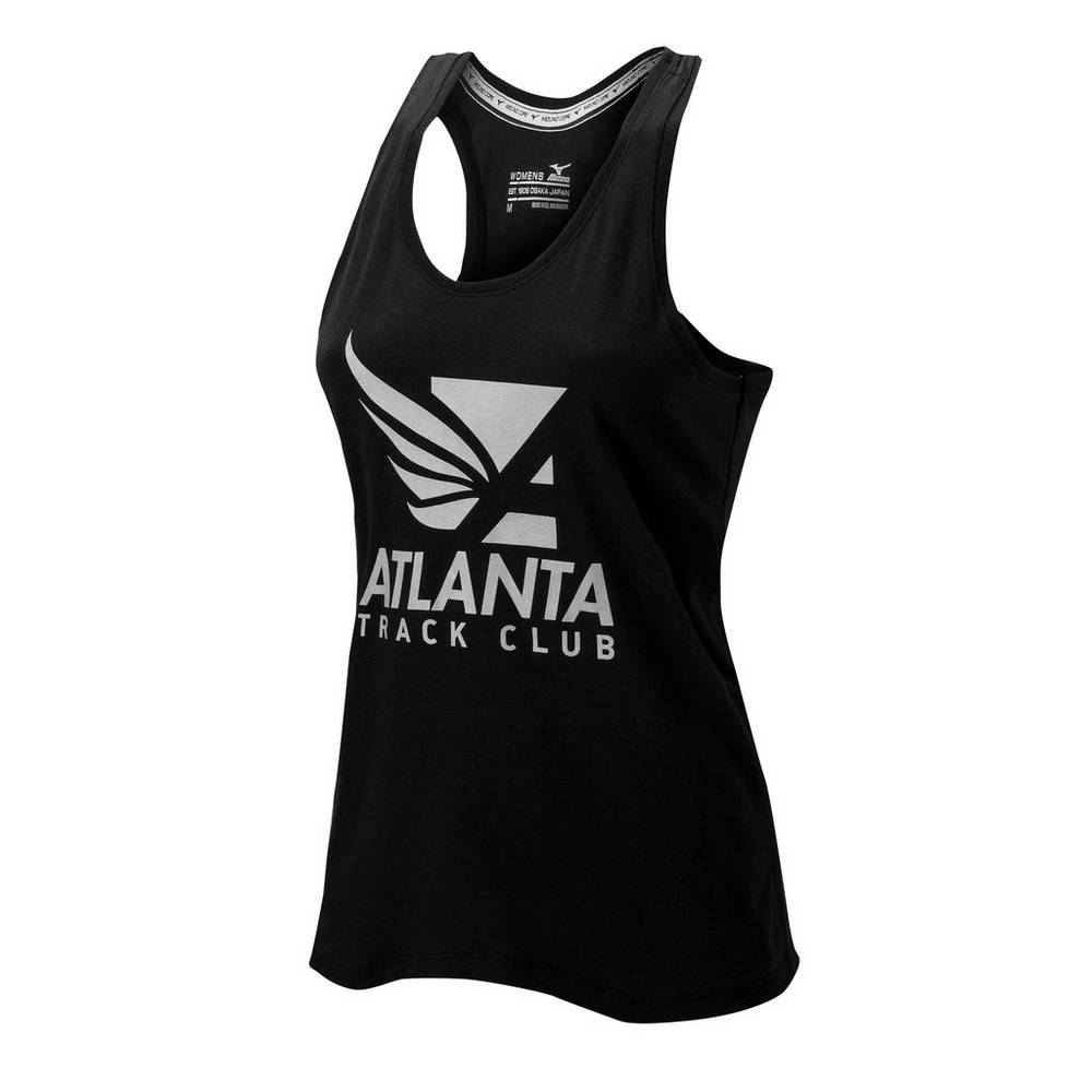 Damske Tank Top Mizuno Atlanta Track Club Sport Bezecke Čierne Vypredaj WHCN04529